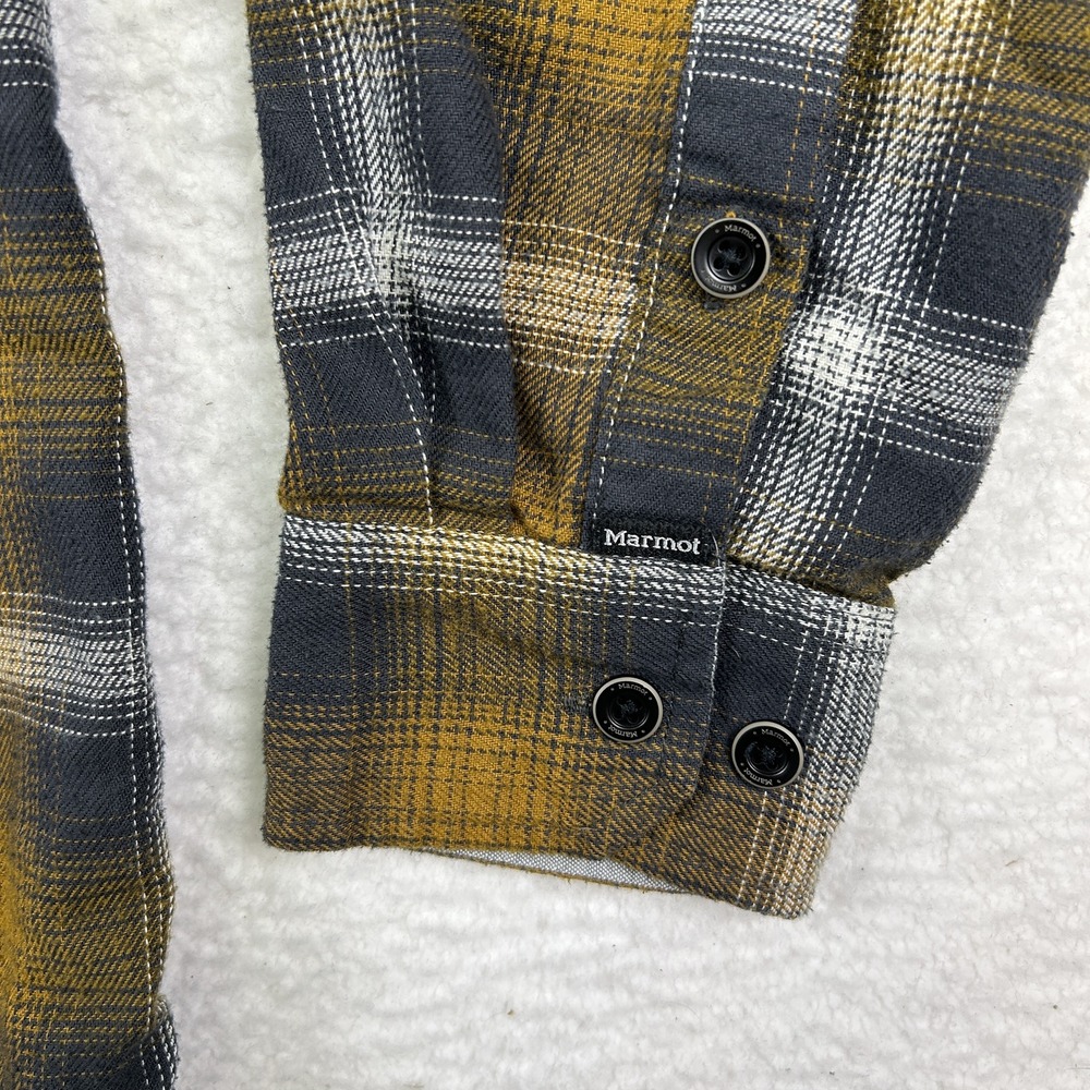 Marmot‎ Shirt Mens Medium Flannel Button-Up Plaid Workwear Outdoor - Picture 2 of 15